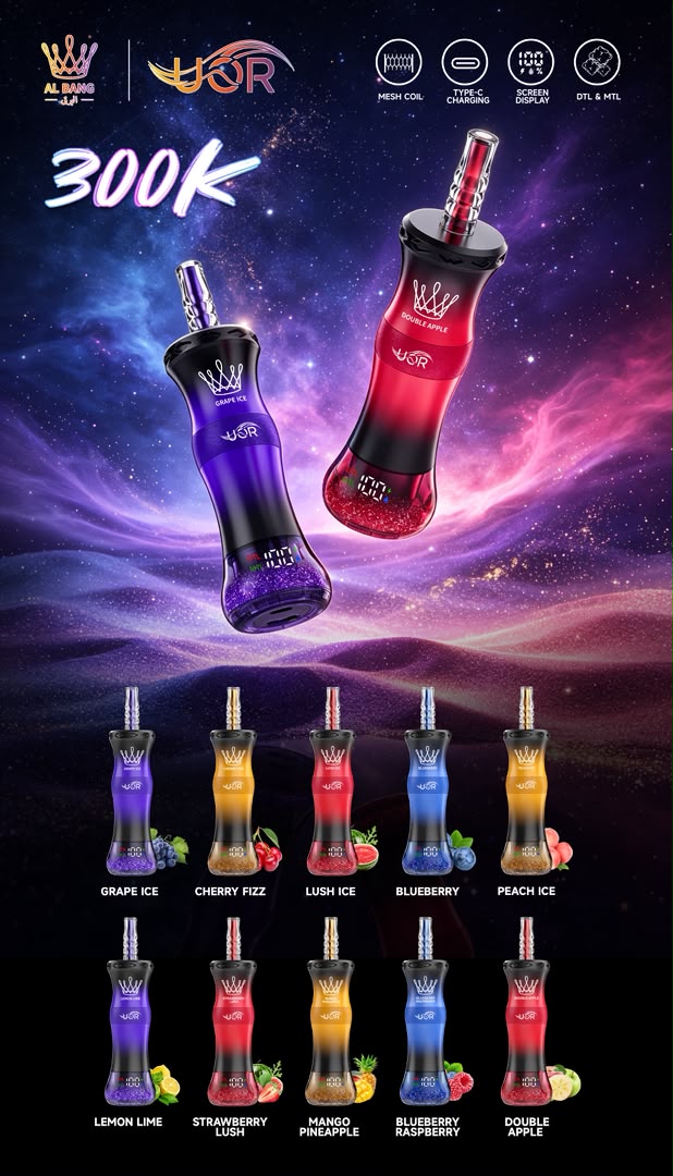 Los 10 sabores del pod desechable Noor 300K